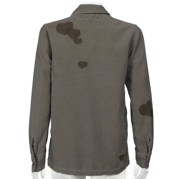 New The Golden State Remi Relief Japan Heart Button Up Shirt Top sz S NWT /954 - Picture 4 of 6